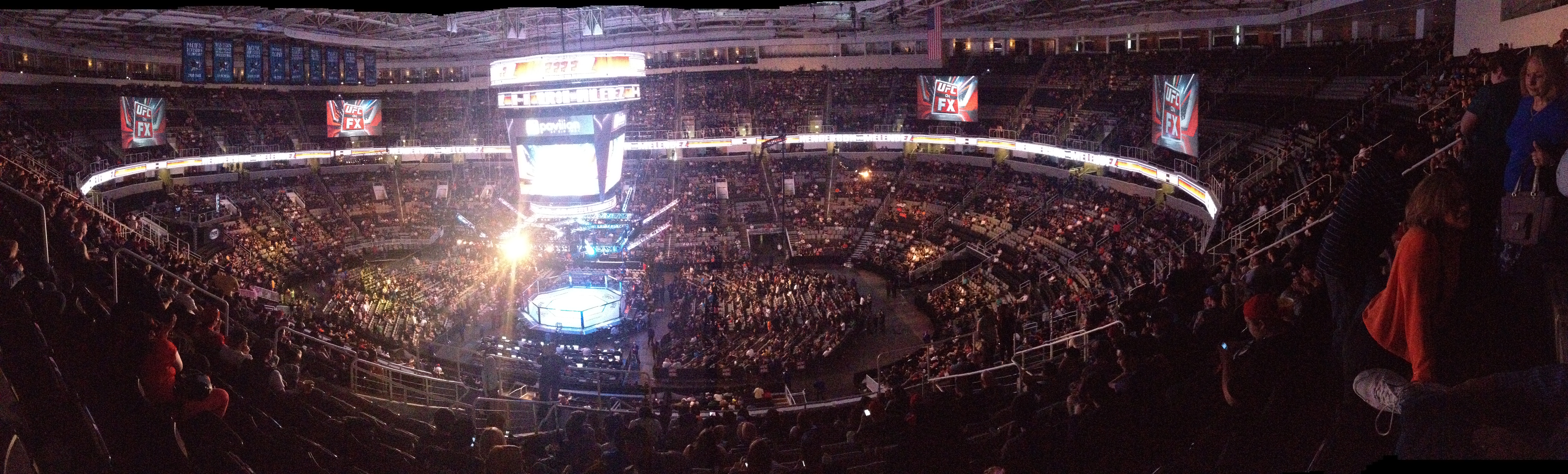 A packed UFC arena during a live event